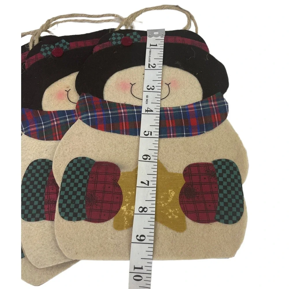 Snowman Gift Bags w Rope Handles Multi Size 3-D  (Pack of‎ 11) Christmas Holiday